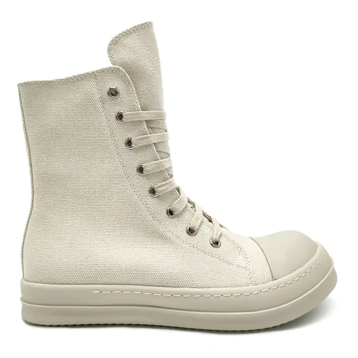 YETTIES Baskets montantes en toile unisexes | Chaussures d'été zippées à semelle épaisse | Plimsolls décontractés à