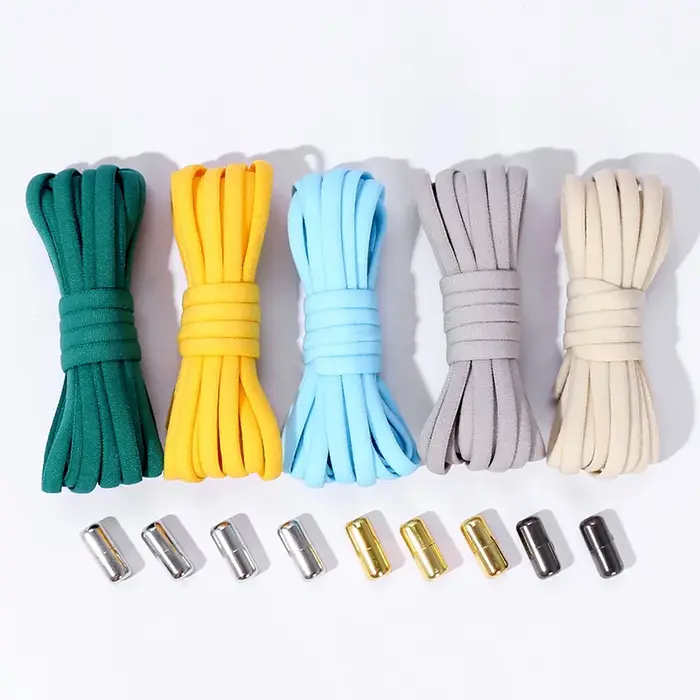 Lacet élastique sans cravate, serrure en métal, Capsule demi-cercle, ficelle de sécurité rapide, cha