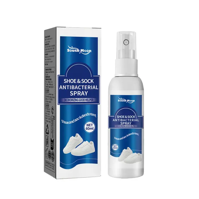 Spray anti-odeur pour chaussures, chaussettes, dissolvant de puits, déodorant, antibactérien, anti-t