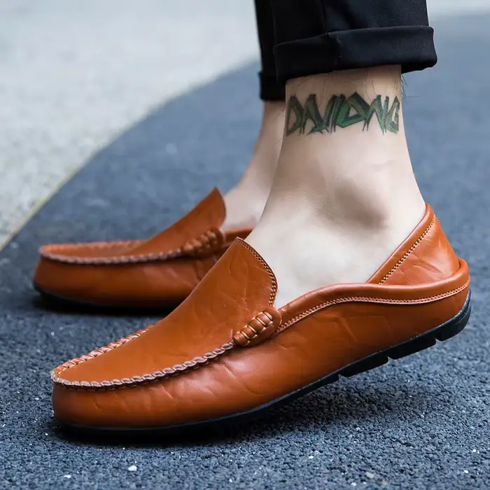Hommes chaussures décontracté en cuir véritable