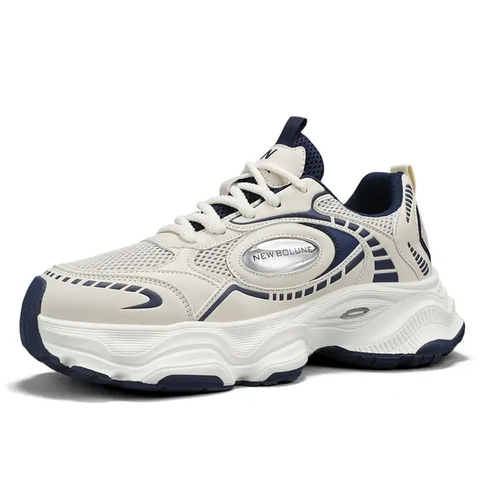 Chaussures de sport pour hommes 2026 Nouveauté en maille respirante, semelle épaisse rehaussante, ré