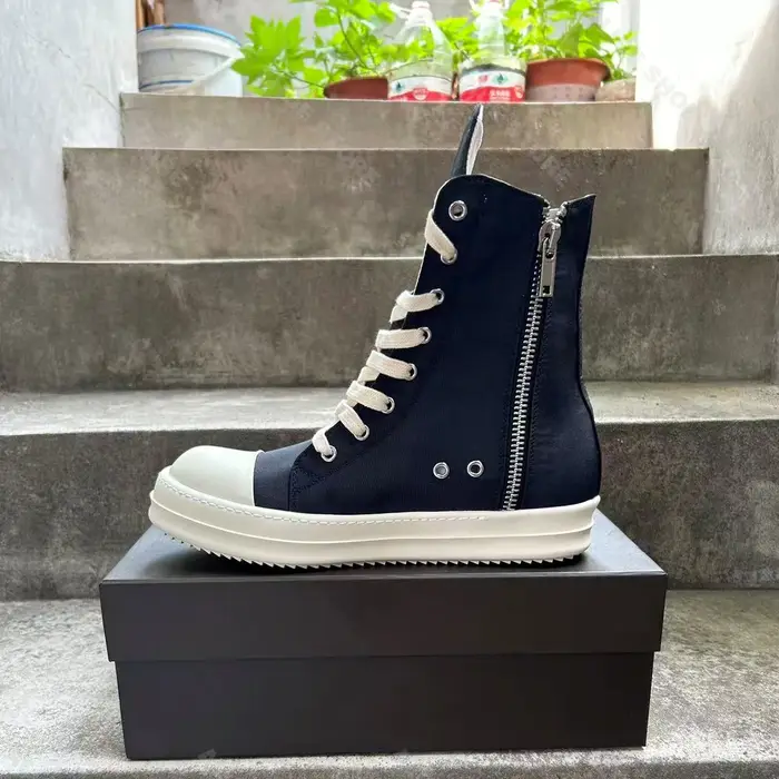 Décontracté haut femmes Sneaker concepteur hommes chaussure noir mode Satin Zip
