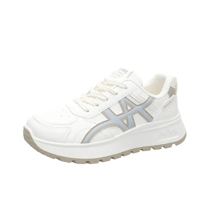 Chaussures de course pour femmes Printemps 2026 Style Campus Semelle Épaisse Décontractées à Lacets Polyvalentes Baskets à Talon Bas Antidérapantes Résistantes à l'Usure
