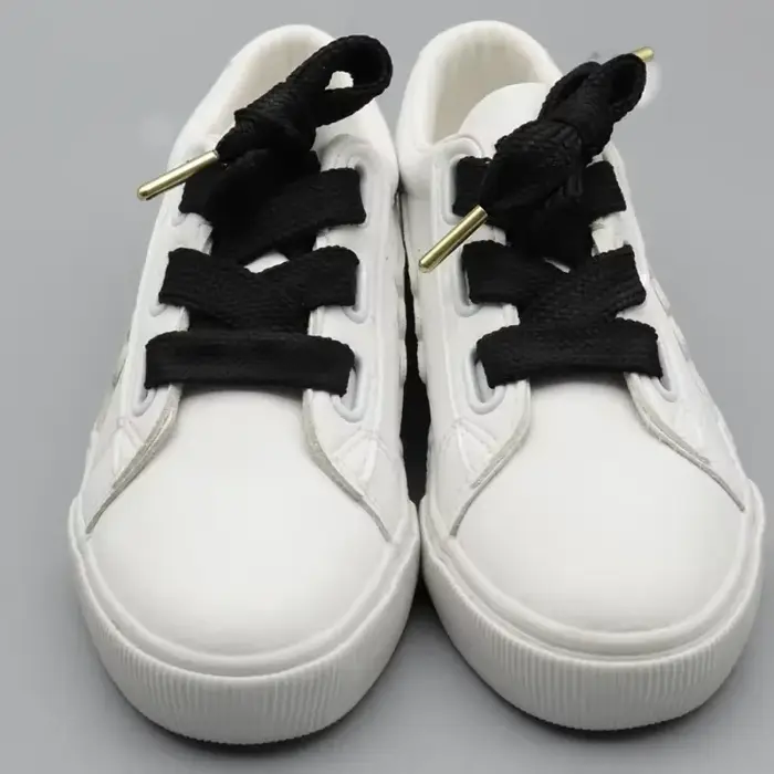 Lacets de graisse de 1.8cm avec pointes en métal doré, lacets de luxe de haute qualité, lacets de bo