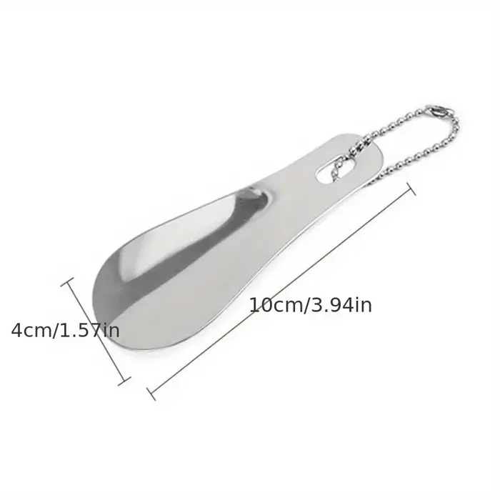 Chausse-pied métallique en acier inoxydable, chausse-pied portable, aide au port des chaussures, essentiel pour les voyages à la maison, 1 pièce