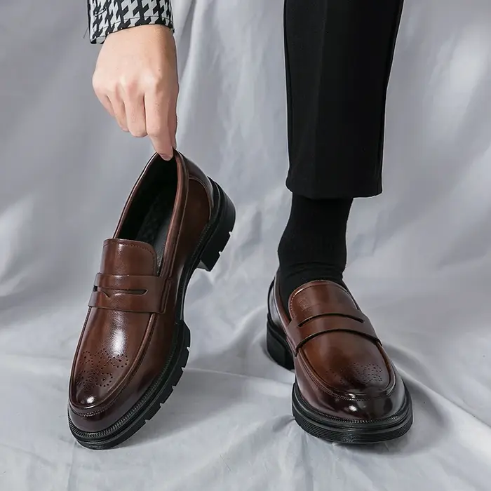Chaussures à semelles hautes décontractées pour hommes