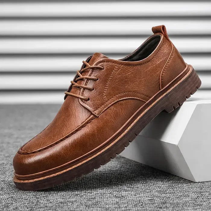 Automne nouveaux hommes en cuir décontraï chaussures richelieu luxueux