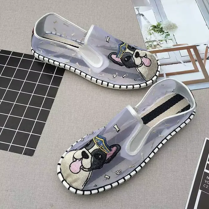 Mocassins en toile pour hommes, chaussures plates, décontractées, sans lacets