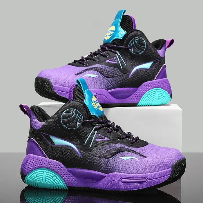 Baskets de basket-ball en maille respirante pour enfants