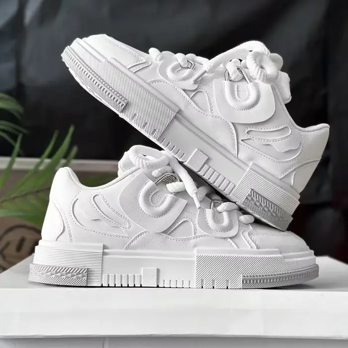Campus jeunesse étudiant petites chaussures blanches printemps offre spéciale confort plate-forme hommes baskets mâle conseil chaussures tendance Wlaking chaussures