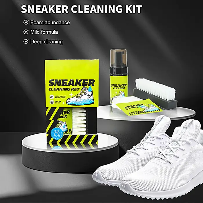Nettoyant pour baskets 4 pièces 100ml Mousse sans rinçage Soin et dégraissant pour chaussures blanches
