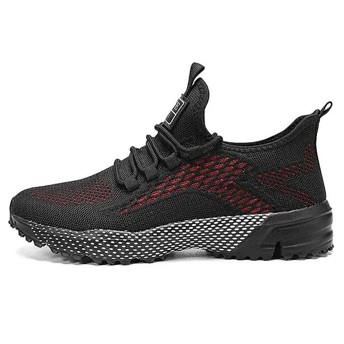 YRZL chaussures de course hommes confortable léger gris marche baskets respirant Air maille antidérapant décontracté