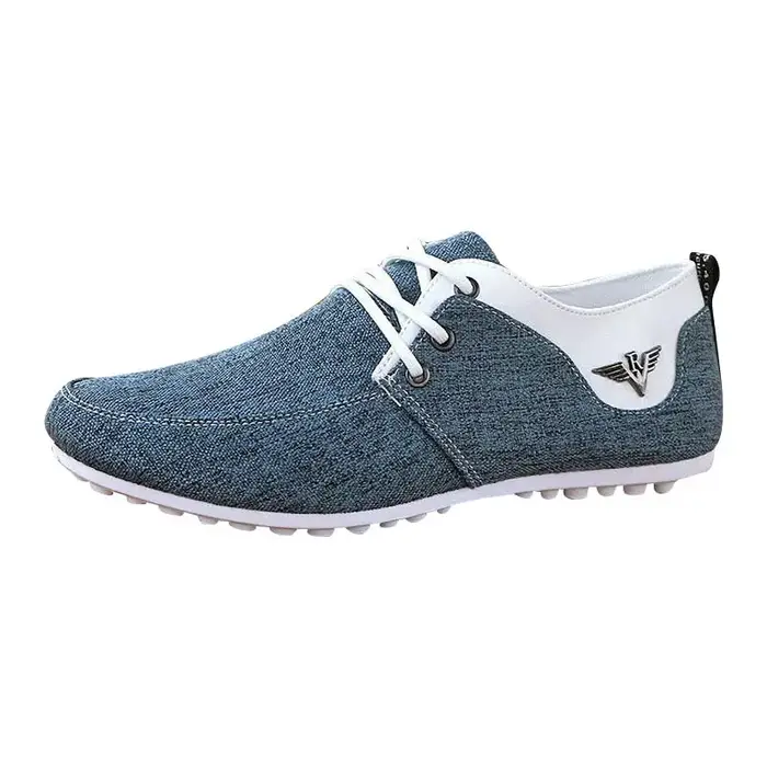 Chaussures en toile légères à lacets pour hommes, baskets de marche décontractées, confortables et r