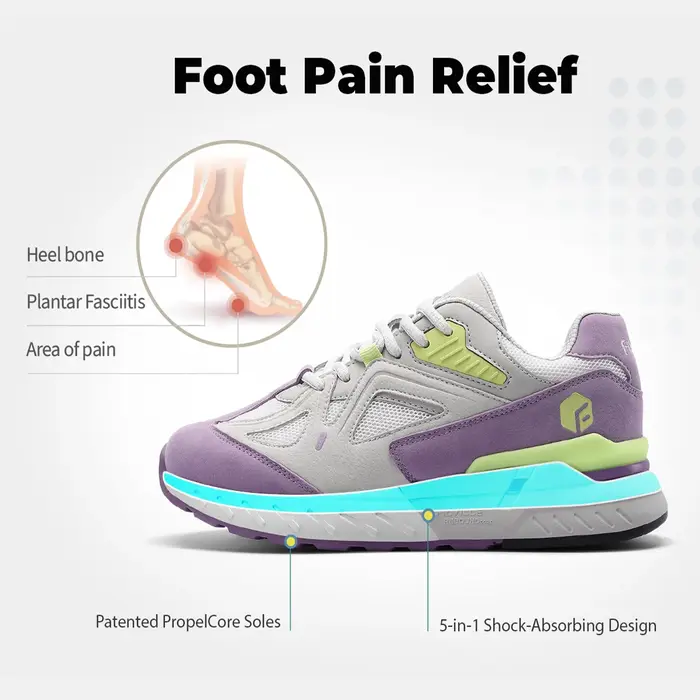Chaussures de marche Extra larges pour femmes baskets légères à large largeur pour pied plat fasciite plantaire