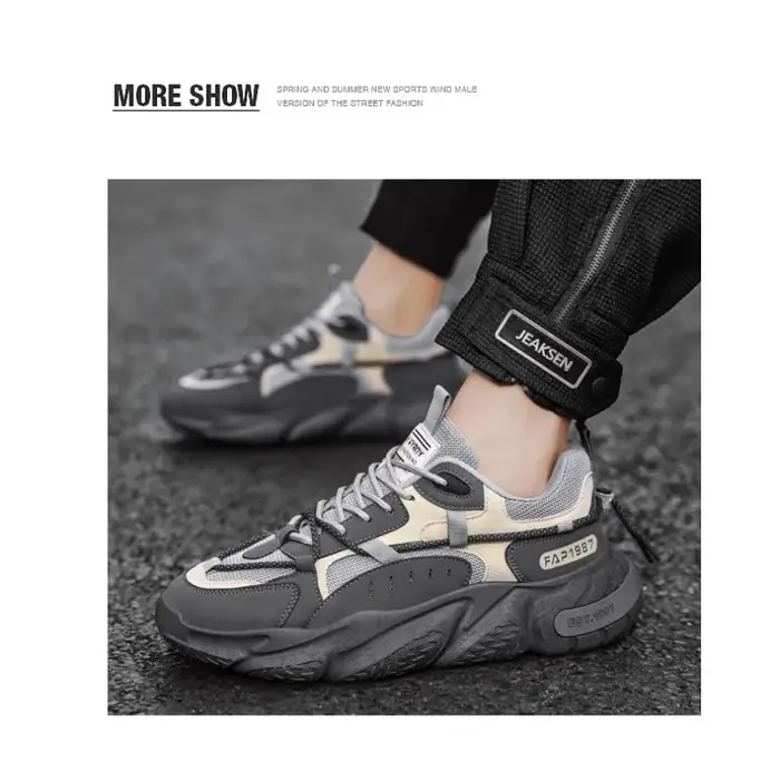 Nouvelles Chaussures Homme Hiver 2026 – Baskets Tendance Sport Décontractées Polyvalentes Respirantes Rehaussantes Style Papa INS