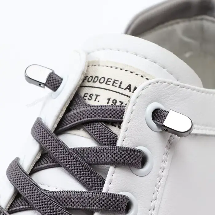 Lacets de chaussures sans cravate lacets élastiques baskets lacets plats sans attaches lacet rapide 