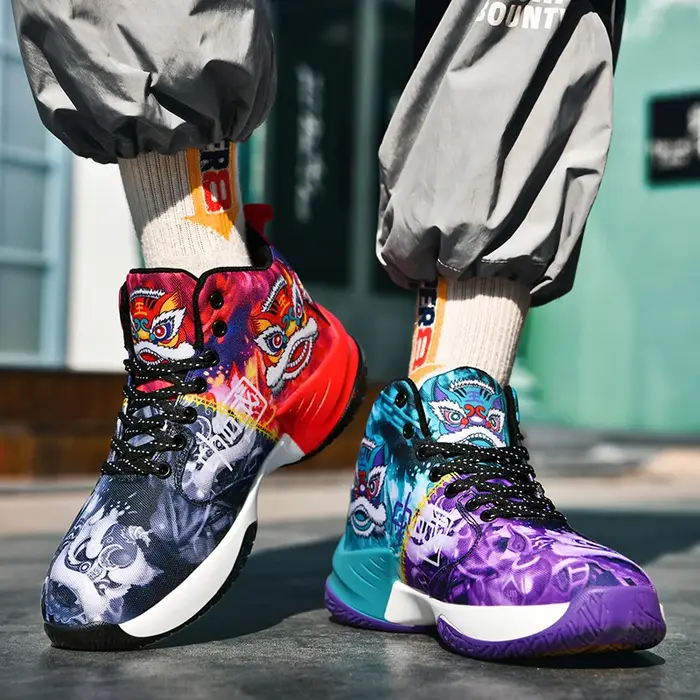 Chaussures de basket-ball respirantes pour hommes et femmes, baskets athlétiques d'entraînement, chaussures de sport, 2024