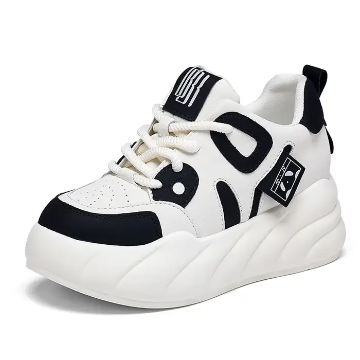 Chaussures Panda Noires et Blanches Polyvalentes Décontractées et Sportives pour Femme – Nouvelle Collection Printemps