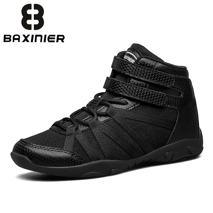 BAXINIER Chaussures de cheerleading montantes noires pour filles