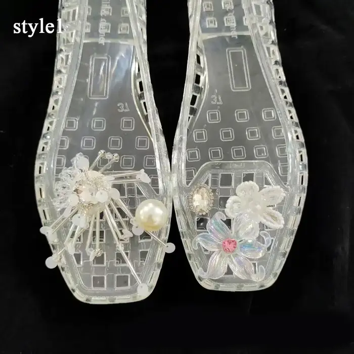 Ensemble de pinces à chaussures en cristal, défilé de mode, boucles à fleurs et pendentif pompon, bi