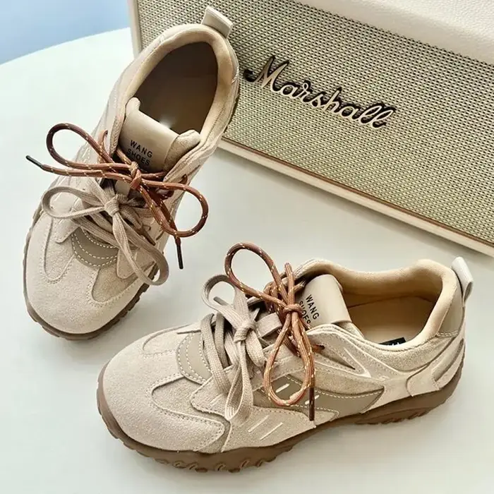 Chaussures de sport plates pour femmes, baskets basses à bout rond, semelle souple, antidérapantes, 