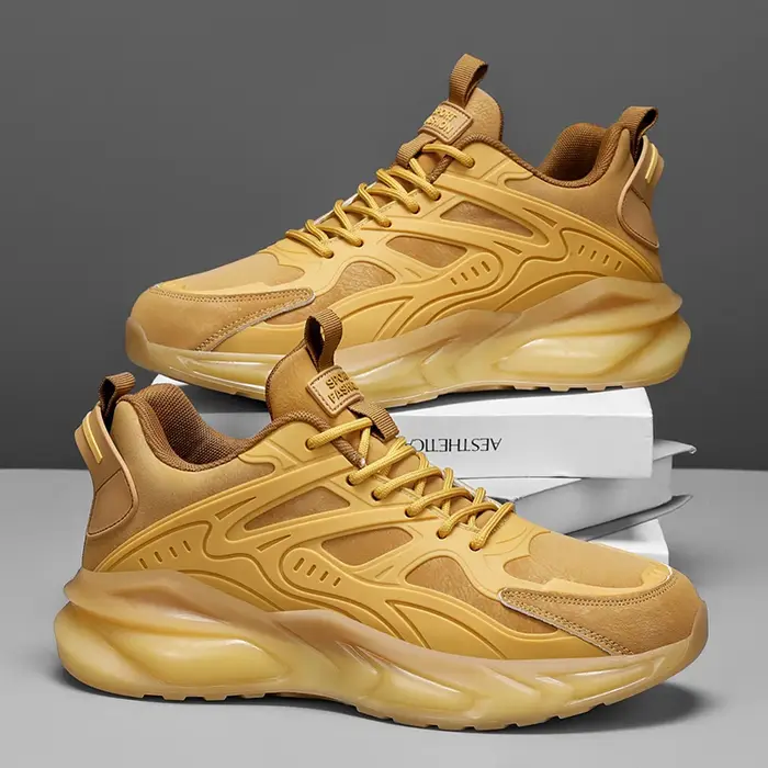 YRZL hommes baskets Sport décontracté respirant chaussures de course confortable marche léger maille chaussure en plein air anti-dérapant Tennis homme