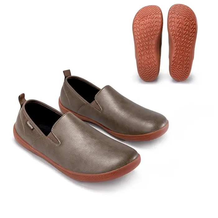 Oiaano bout large hommes chaussures minimalistes baskets confortables en cuir