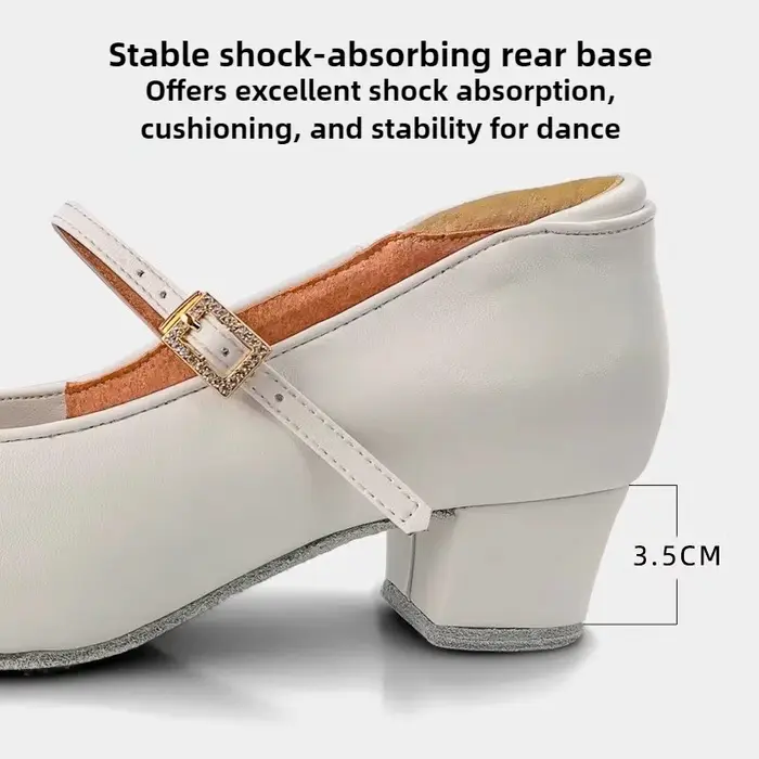 Vennystyle chaussures de danse latine-chaussures de pratique de salon blanches professionnelles pour filles avec