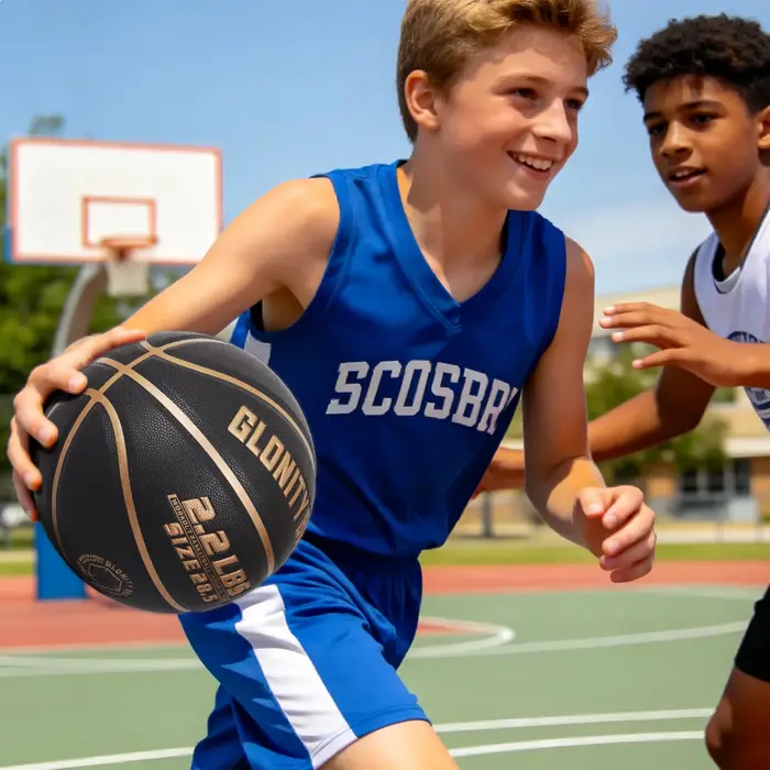 Ballon de basketball lesté 3LBS/2.2LBS, taille 7/6, pour l'entraînement intérieur et extérieur, améliorant la maîtrise du ballon, le dribble, le passage et le rebond.