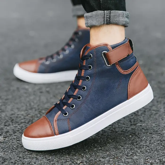 Baskets pour hommes en cuir