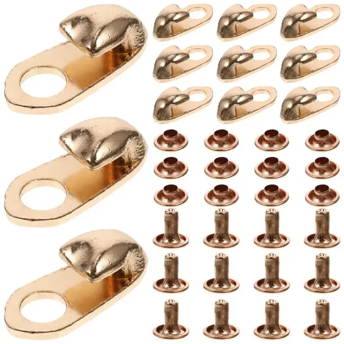 Crochets métalliques pour chaussures, 10/20/30, pour bottes, Kit de réparation d'oeillets de bottes, boucles de raccord en dentelle avec Rivets pour chaussures d'escalade et de randonnée