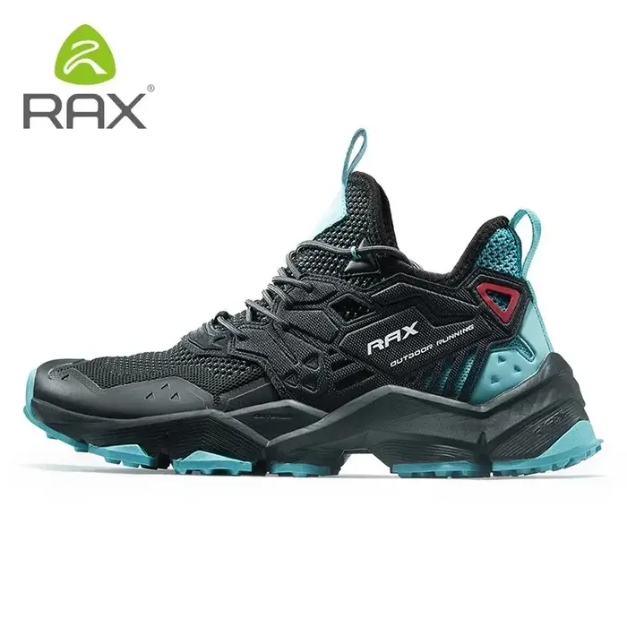 RAX-Chaussures de course en caoutchouc naturel pour hommes et femmes, baskets de sport de plein air, respirantes et légères, tige en maille d'air, semelle extérieure anti-alde