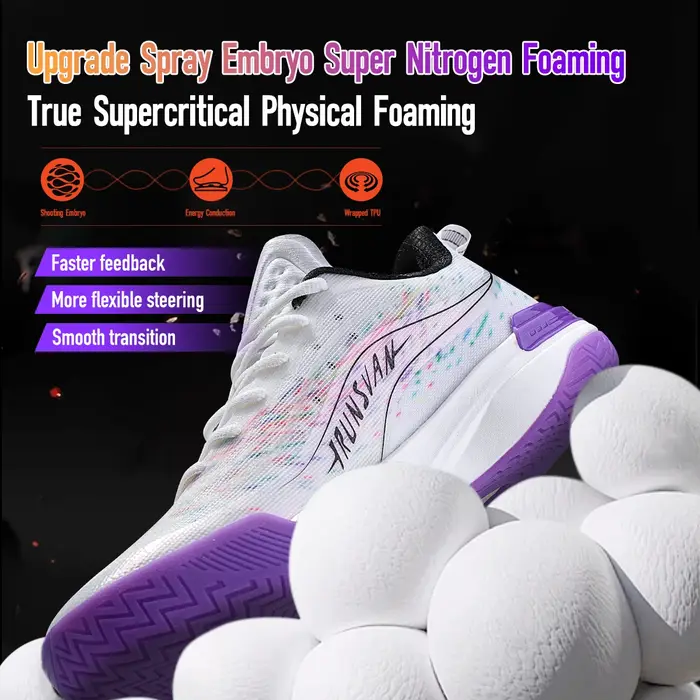 Chaussures de basketball IRUNSVAN Ray 1.0 PRO avec plaque en fibre de carbone, amorti respirant et rebond, pour hommes et femmes 123