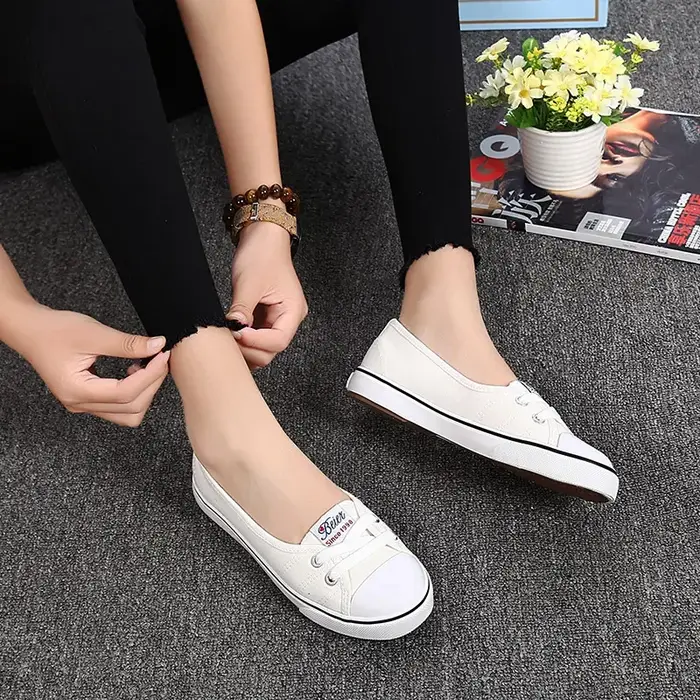Baskets de dehors Confortables pour Femme, Chaussures Tendance, Respirantes, Décontractées, en Toile, peu Profondes, de Rencontre, 34