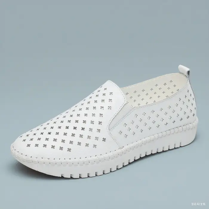 Baskets plates en cuir véritable pour femmes