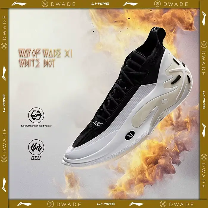 Li-Ning WAY OF WADE 11 WHITE HOT Chaussures de basket-ball professionnelles pour hommes