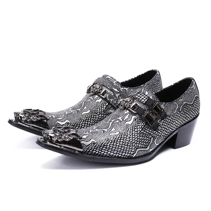Christina Bella – chaussures en cuir véritable pour hommes, Style italien, bout pointu, talons hauts