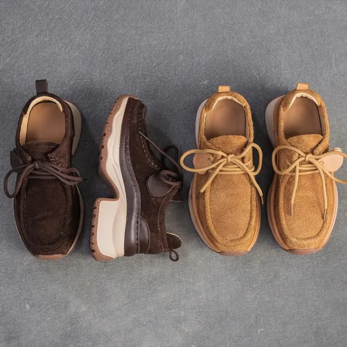 AIYUQI baskets pour femmes chaussures en cuir véritable à semelles épaisses femmes chaussures confor