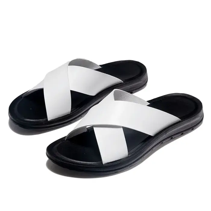 Chaussons en cuir PU italien pour hommes