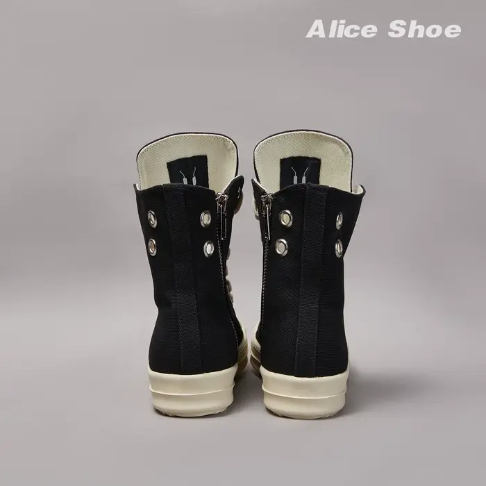 Marque hommes chaussure décontracté haut femmes Sneaker qualité noir bottine concepteur en cuir ferm