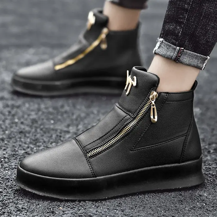 Marque de mode hommes baskets hautes offre spéciale plate-forme blanche chaussures décontractées