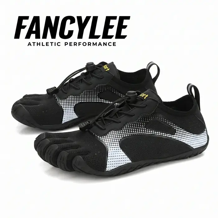 Maison FANCYLEE Chaussures Barefoot à Cinq Doigts Homme Professionnel Baskets Minimalistes Zero-Drop pour Musculation