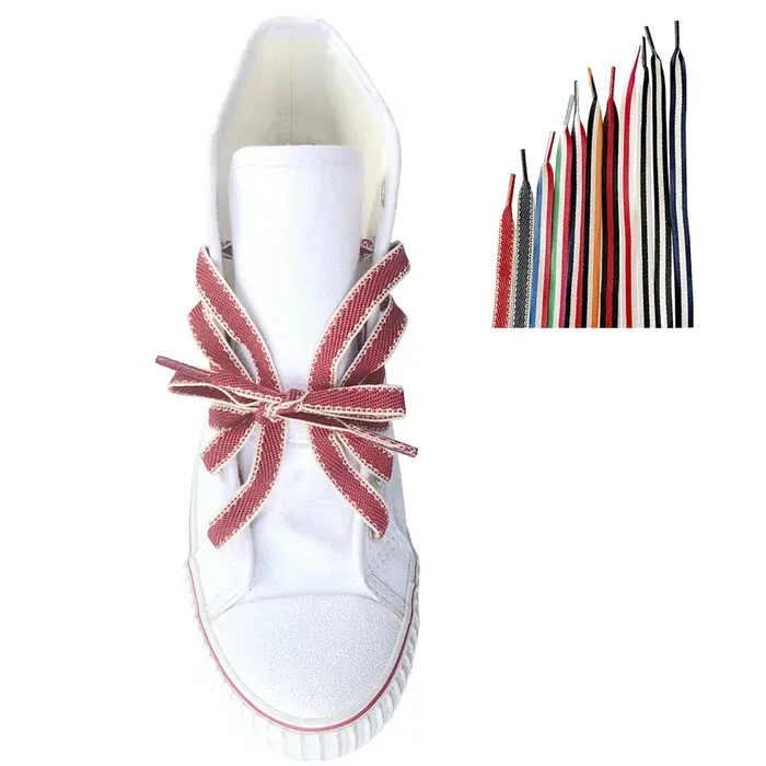 Lacets de chaussures plats multicolores pour baskets