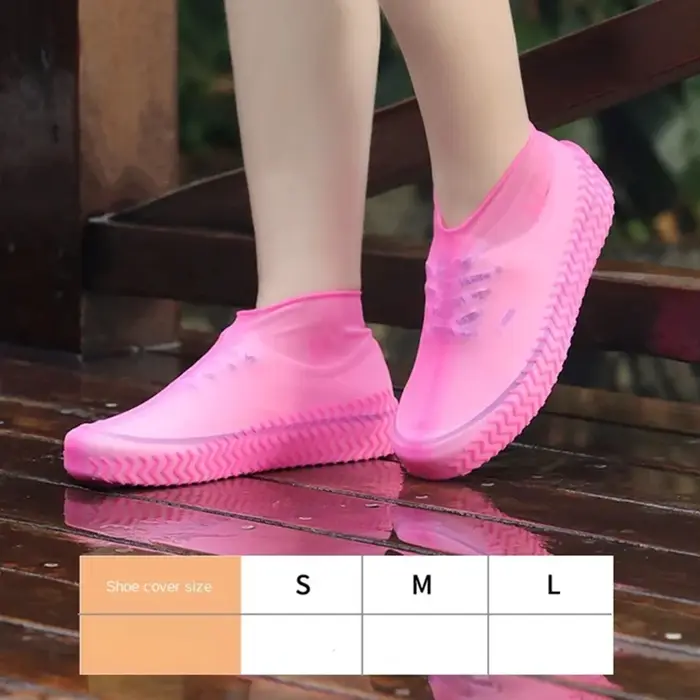Couvre-chaussures de pluie imperméables réutilisables en Silicone, couvre-chaussures d'extérieur, ac