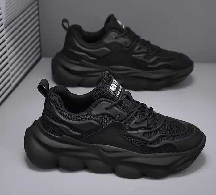 Baskets d'été à la mode pour hommes, chaussures de course légères noires pour hommes, chaussures de 