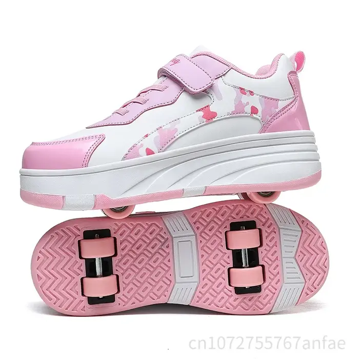 Chaussures de Skateboard pour enfants marche roulante double usage confortable résistant à l'usure e