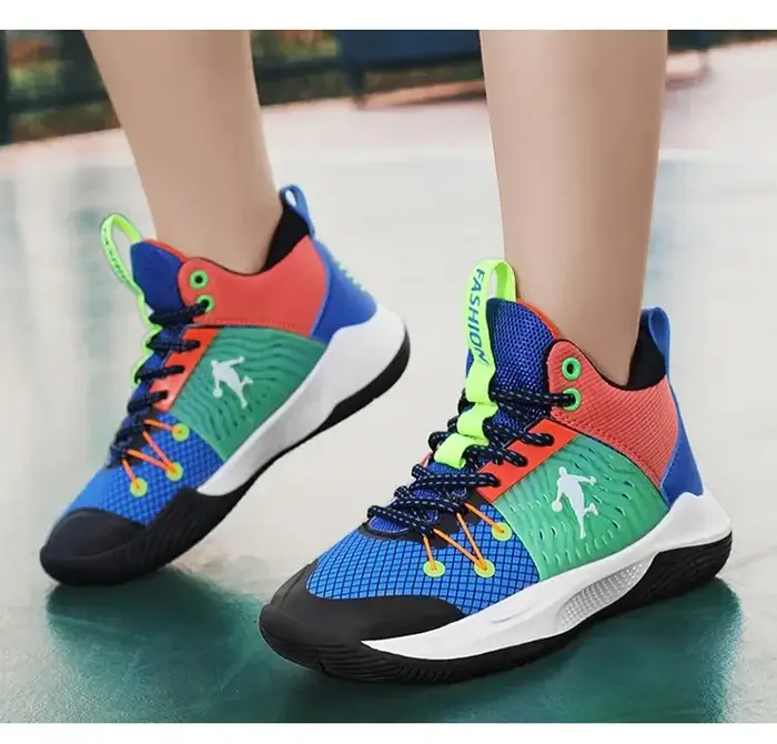 Nouvelles chaussures de basket-ball pour enfants baskets coussin antidérapant garçons baskets de bas
