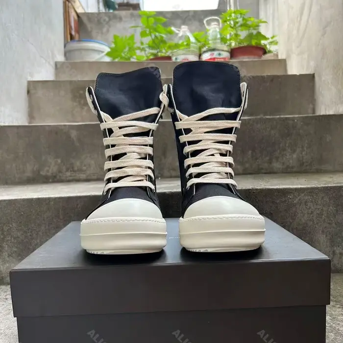 Décontracté haut femmes Sneaker concepteur hommes chaussure noir mode Satin Zip