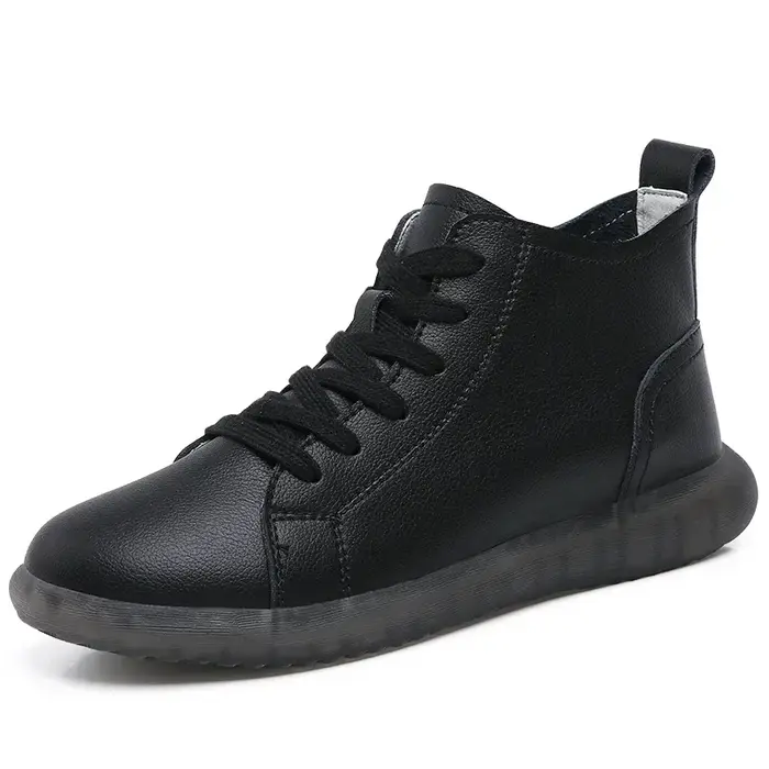 Chaussures décontractées imperméables en cuir véritable de haute qualité pour femmes