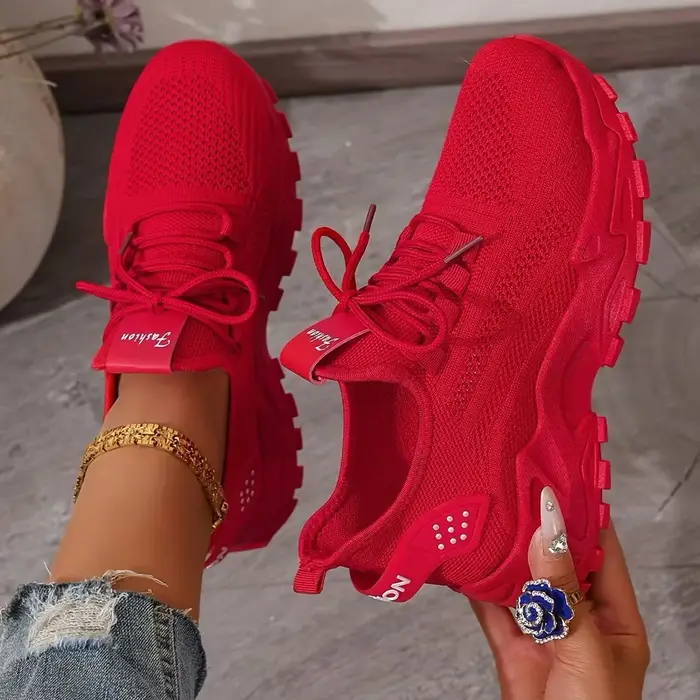 Chaussures de sport pour femmes 2026, Chaussures respirantes en maille simple, Chaussures de sport d